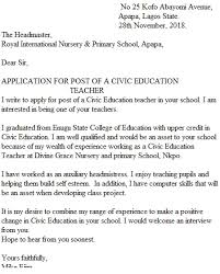 So it is worth to effort to writing effective cover letters. Teaching Job Application Letter With Examples Nigeria Resource Hub