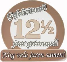 Huldeschild 12 5 Jaar Getrouwd Kopen Carnavalsland Nl