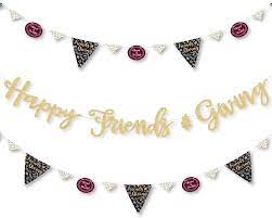 Maybe you would like to learn more about one of these? Buy Big Dot Of Happiness Elegant Thankful For Friends Friendsgiving Thanksgiving Party Letter Banner Decoration 36 Banner Cutouts And No Mess Real Gold Glitter Happy Friends Giving Banner Letters Online In