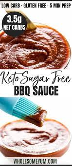 This Keto Low Carb Bbq Sauce Recipe Is Sweet Smoky Spicy Tangy In One If You Want Sugar Free Bbq Sauce Recipe Low Carb Bbq Sauce Sugar Free Barbecue Sauce