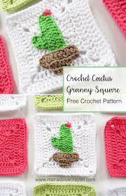 Use a vintage crochet pattern to create a classic granny square afghan. Crochet Cactus Granny Square Free Pattern Maria S Blue Crayon