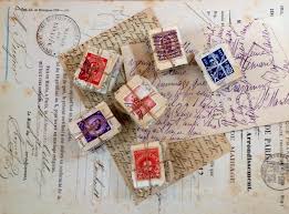 Maybe you would like to learn more about one of these? Postage Stamp Bundles With Vintage Documents And Postcards From Salon De Refuse Studio Artist Rita Mcnamara Mail Art Contemporary Art Nature Art