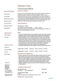 correctional officer resume, inmates