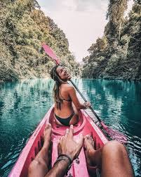 Kayaking In The Beautiful Khaosok National Park Travel Adventure Smile Couple Couples Travel Photography Travel Couple Adventure Couple
