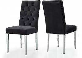 Buy Meridian Juno 732 Dining Side Chair 4 Pcs In Black Velvet Online