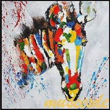 楽天市場 ミュゼ デユ オイルペイントモダン ファブリック パネルアート ペット 絵画 動物 油彩絵 壁掛け 手書き パネルアート フレームアート 犬 猫 鳥 魚 鹿 猿 熊 蛙 虫 馬 象 兎 豚 カラフル シマウマ フレームなし add014 ミュゼ デュ シマウマ アート