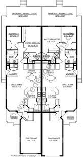 Duplex Plan 2008702 Bungalow Side By Side Duplex 2 Bedrooms Open Floor Plan With Single Car Garage Garage House Plans Duplex House Plans Duplex Floor Plans