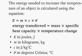 Specific Heat Capacity Gcse Science Gcse Physics Energy Transfer