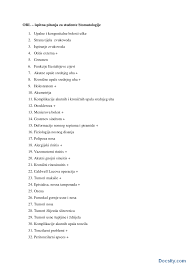Ispitna Pitanja Ispit Otorinolaringologija Stomatologija Ispiti Predlog Stomatologija Docsity