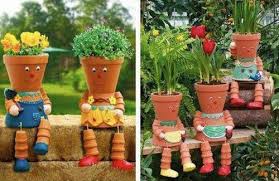 Ausgefallene Gartendeko 15 Reizende Ideen Fur Ihre Gartengestaltung Selbstgemachte Tongefasse Topfblumen Garten Deko