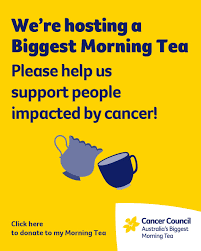 Since 1994, our annual australia's biggest morning tea event has brought together millions of australians over a cuppa in support of those affected by cancer. Australia S Biggest Morning Tea For Cancer Council Alive 90 5 Fm
