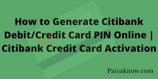 Maybe you would like to learn more about one of these? How To Generate Citibank Debit Credit Card Pin Online Citibank Credit Card Activation Paisa Know