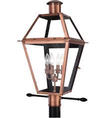 Quoizel Ro9014ac Rue De Royal 4 Light 26 Inch Aged Copper Outdoor Post Lantern