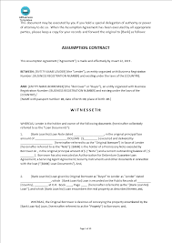Download the pdf version on your computer, phone or tablet. Bank Loan Assumption Contract Premium Schablone