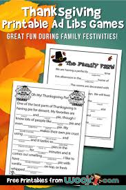 thanksgiving ad libs fill in game printables woo jr kids activities children s publishing
