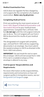 A review of your medical history and immunization records; I 693 Adjustment Of Status Green Card From K1 And K3 Family Based Visas Visajourney