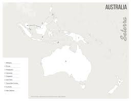 Australia printable map 3x5 : Australia Surrounding Countries Printables Map Quiz Game