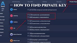 You see, to create a public key from a private one, bitcoin uses the ecdsa, or elliptic curve digital signature algorithm. How To Find Private Key In Atomic Wallet Crypto Wallets Info