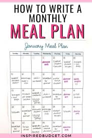 5 Steps To Meal Plan Monthly Free Monthly Meal Planner Template Inspired Budget In 2020 Monthly Meal Planner Meal Planner Template Meal Planner Printable Free