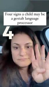 Do you recognize any of these four signs with your child or students? If  so, they may be a gestalt language processor! , 👉🏼 Long strings of  unintelligible language (often labeled as “jargon”) , 👉🏼 ...