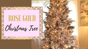 How to decorate a beautiful christmas tree using burgundy, gold, red, champagne, floral, berries, ribbon, and more. Decorate With Me Rose Gold Christmas Tree 2017 Simply Earth Giveaway Cleancutcouponing Youtube