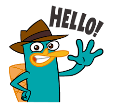 Perry Agent P Unique Faces Line Stickers Phineas And Ferb Perry The Platypus Line Sticker