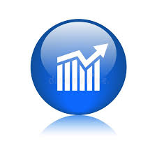 Graph Chart Growth Icon Button Stock Illustration