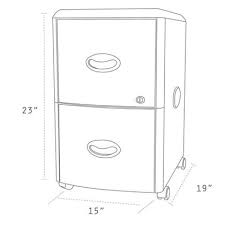 Storex 2 Drawer Mobile File Cabinet With Lock Metal Accent Panels