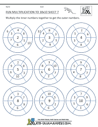 Fun Multiplication Worksheets To 10x10 Multiplication Worksheets Fun Math Worksheets Maths Times Tables