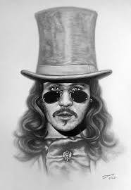 Gary Oldman as Dracula, a pencil portrait by Darrel Bevan