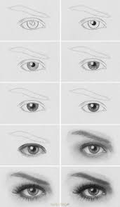 Karakalem Adim Adim Goz Cizimleri Gercekci Ve Renkli Guzel Sozler Realistic Drawings Eye Drawing Eye Drawing Tutorials