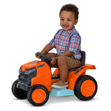 Mow Go Lawn Mower Toy 6 Volt Ride On Toy By Kid Trax Ages 18 30 Months Orange Walmart Com Walmart Com