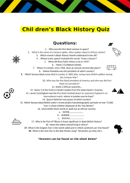 Woodson chose february as the month to honor black history because abraham lincoln and frederick douglass were born in february. Black History Month Quiz For Kids Ks2 Ks3 Gcse Teaching Resources
