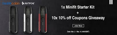 Justfog Minifit Starter Kit Giveaway Coupon With Images Vape Starter Kit Starter Kit Giveaway