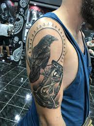 Raven Tattoo Consider The Ravens Tattoo Luke 12 24 Hourglass Tattoo Hourglass Tattoo Tattoos Skull Girl Tattoo