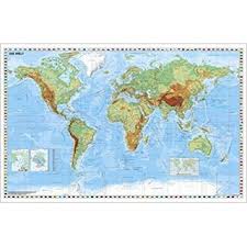 Dazu gedenktage, ruhetage, religiöse feste, nationalfeiertag, ferien sowie landesweite und regionale bräuche. Weltkarte Physisch Laminiert 1 46 Mio Landkartenschropp De Online Shop