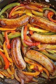 Skillet Italian Sausage Peppers And Onions Recipe Stuffed Peppers Sweet Italian Sausage Recipes Italian Sausage Recipes