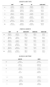 size charts