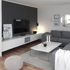 The living room above is the only living room that can provide a beautiful beach atmosphere. Grey Wall Tv Room Grey White Colour Scheme Living Room Design Small Spaces Gray Living Room Design Living Room Grey
