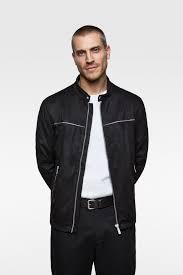 Piped Faux Suede Jacket Jackets Basics Man Zara United States