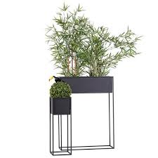 Largo Pot De Fleurs Noir H 80 X Larg 60 X P 20 Cm Pot De Fleurs Fleur Noir Fleurs