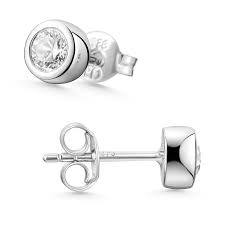 Bestellen sie sterling silber ohrringe bei pandahall.com lieferung nach deutschland, österreich, schweiz. Materia Ohrstecker Set 4 5 6 7mm 925 Sterling Silber Mit Zirkonia Rhodiniert Ebay