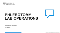Phlebotomy Lab Operations - Insights