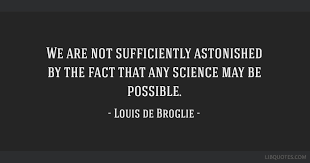 We Are Not Sufficiently Astonished By The Fact That Any Science May Be Possible