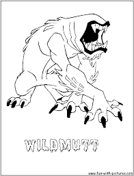 Ben 10 is an american animated television series and media franchise created by man of action studios and produced by cartoon network studios.the series centers on a boy named ben tennyson who acquires the omnitrix, an alien device resembling a wristwatch, which contains dna of different alien species. Wildmutt Coloring Page