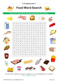 That's why national fire prevention week, observed annually i. Food Word Search Tefllessons Com Esl Worksheets
