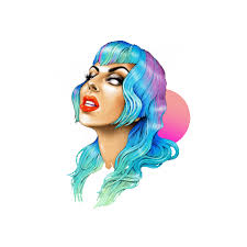 Since gaga was already blonde, this product intensified her color, creating a light base that would embolden the periwinkle blue to come. Lady Gaga Blue Hair Sticker For Ios Android Giphy