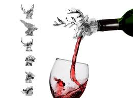 Silver Animal Stag Deer Head Pourer Jpg Wine Pourer Wine Bottle Corks Wine Bottle Stoppers