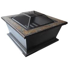 Using paver stones and wall block, you can design a fire pit for the backyard that'll accent and highlight your outdoor space. Shop Allen Roth 36 In W Rubbed Bronze Steel Wood Burning Fire Pit At Lowes Com Wood Burning Fire Pit Fire Pit Lowes Fire Pit Table