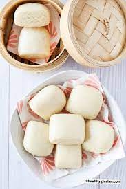 Lightly brush the surface of the rolled out dough with oil and gently fold in half. Chinese Steamed Buns Mantou Gluten Free Vegan One Green Planet